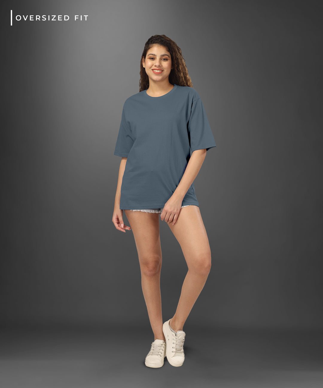 Womens Oversized Blue Tshirt