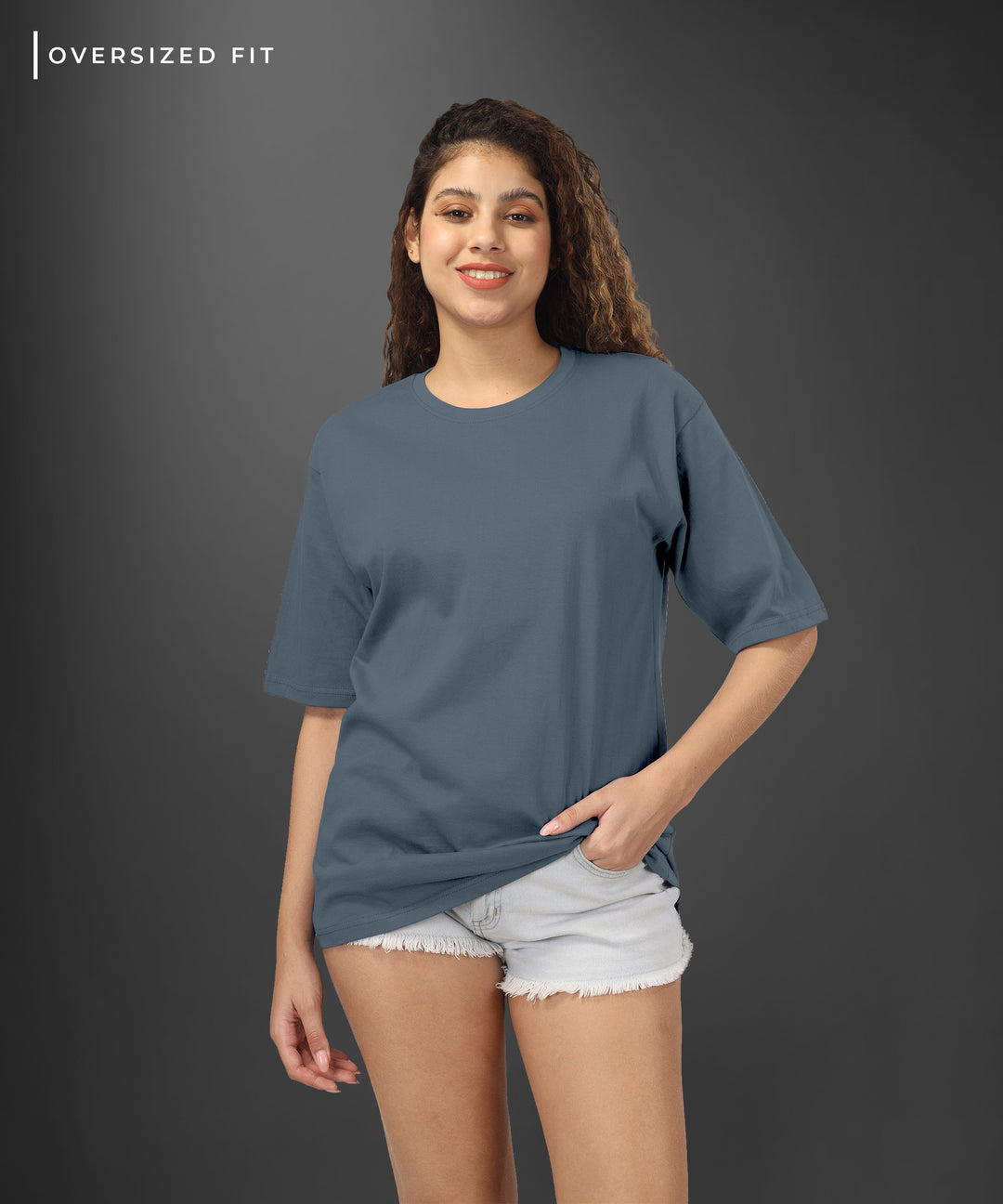 Womens Oversized Blue Tshirt
