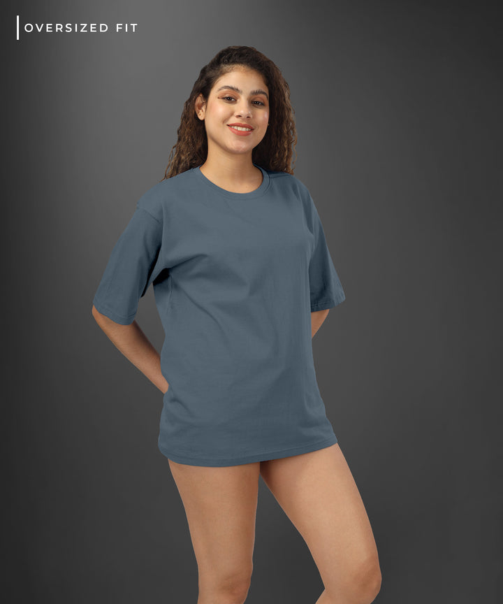 Womens Oversized Blue Tshirt