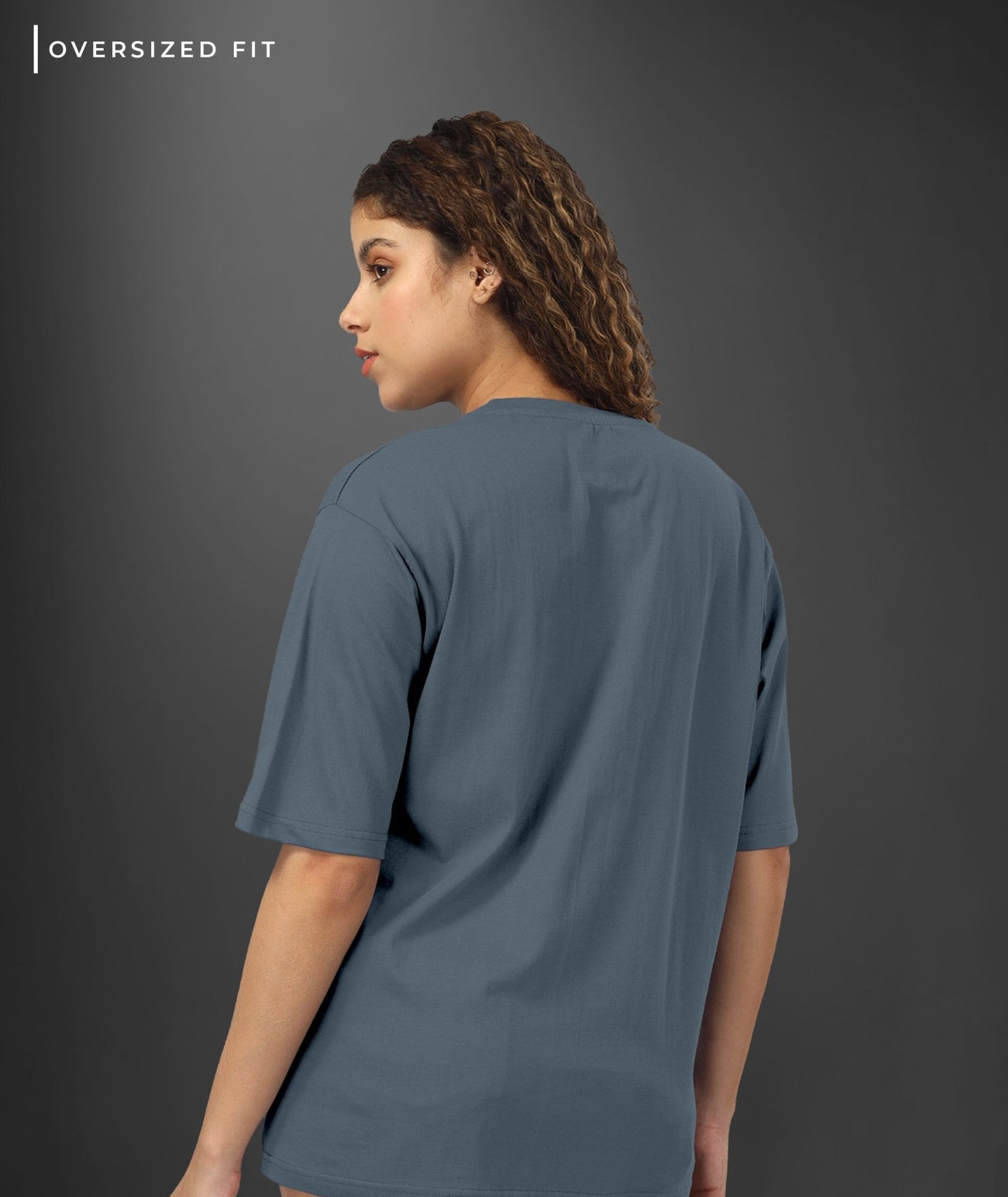 Womens Oversized Blue Tshirt