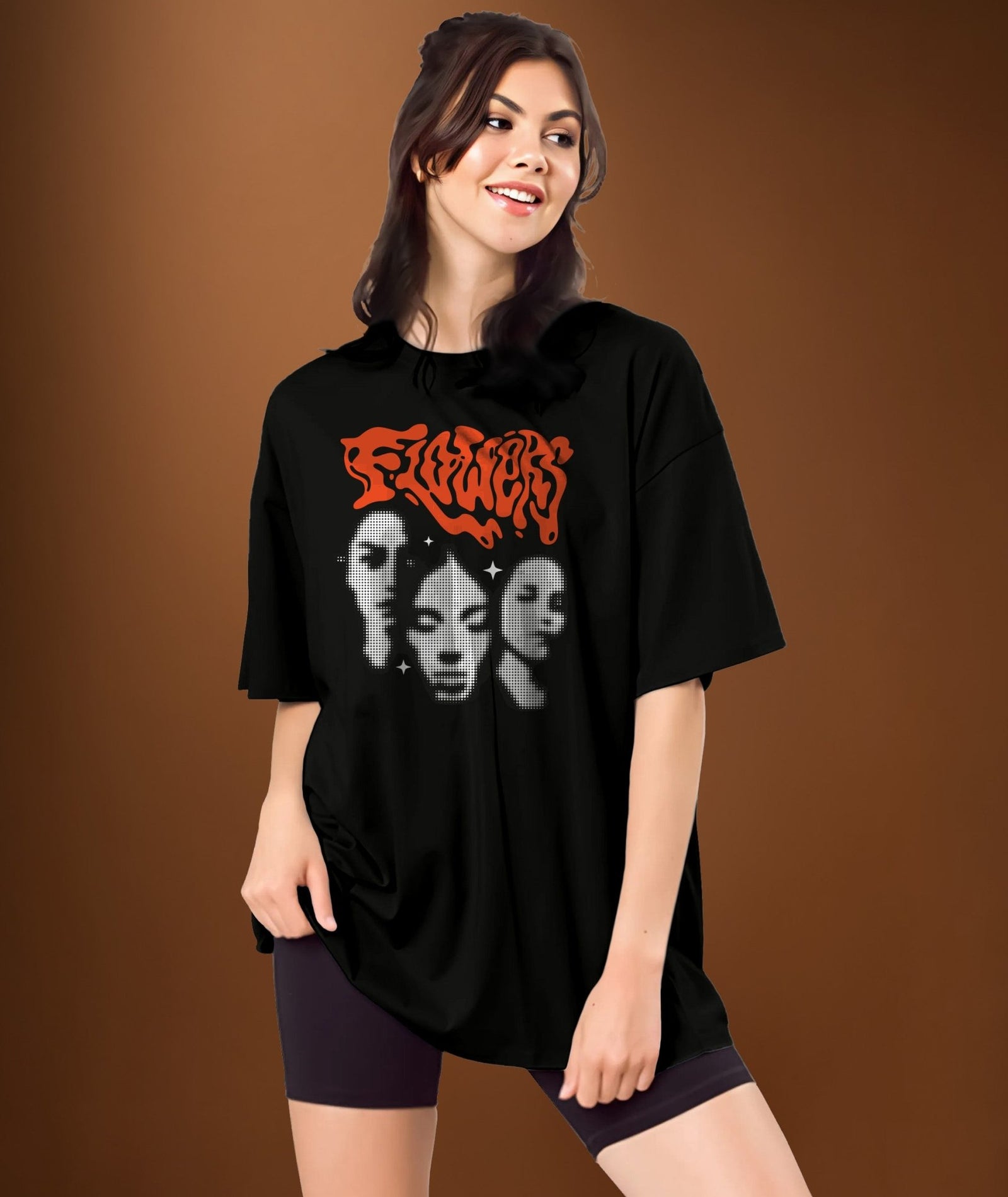 Womens Printed Oversized Tshirt