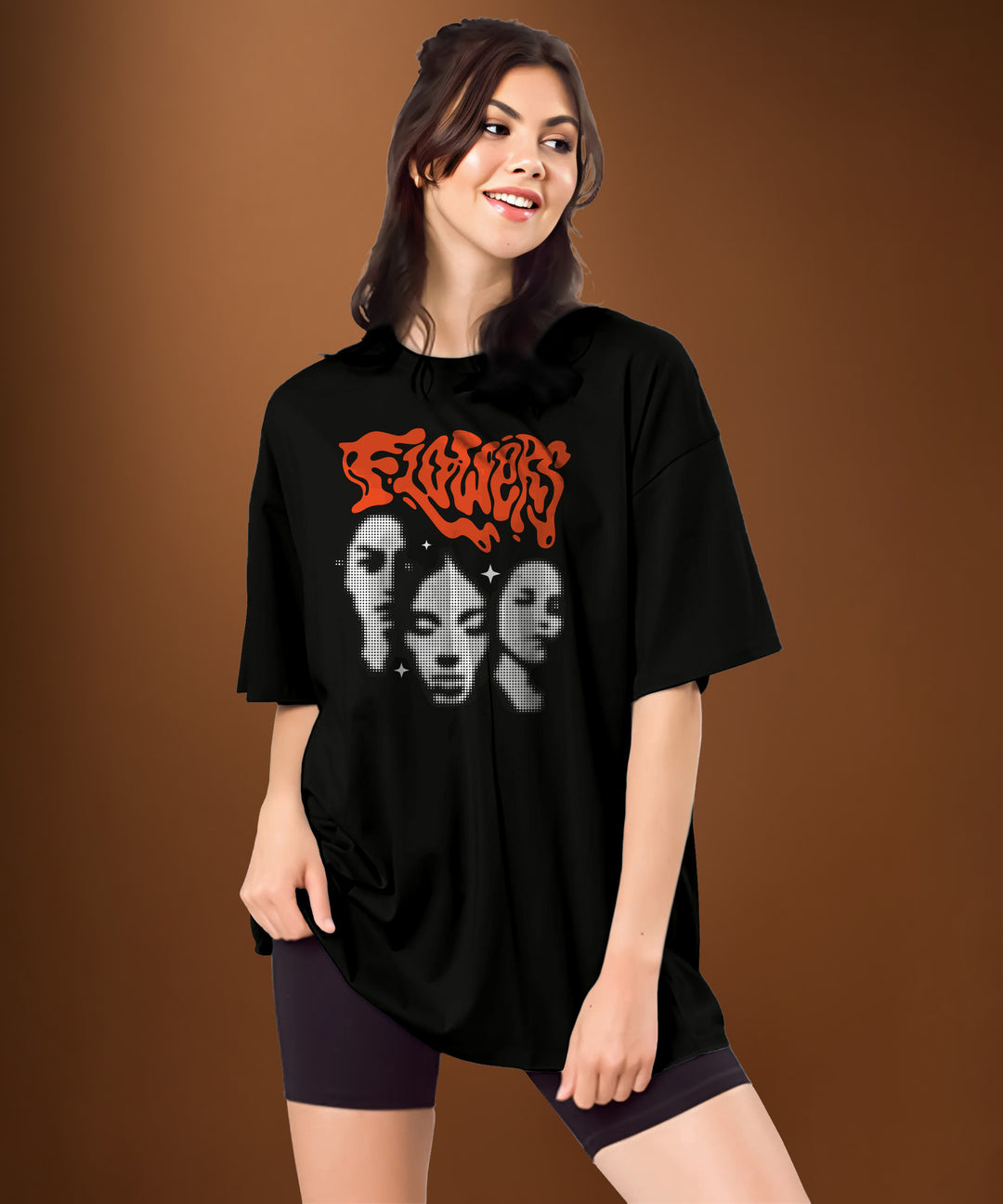 Womens Printed Oversized Tshirt