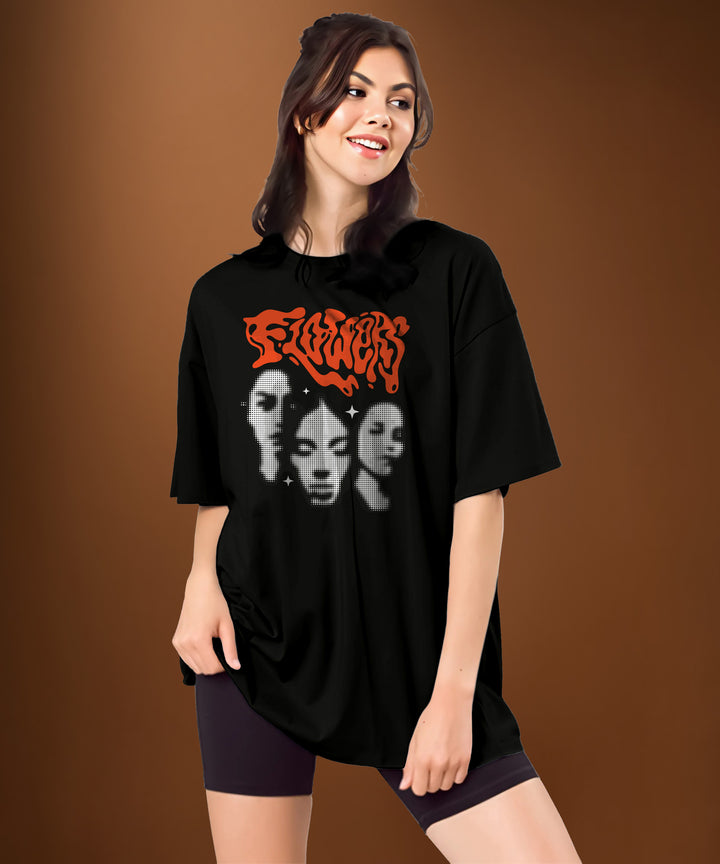 Womens Printed Oversized Tshirt