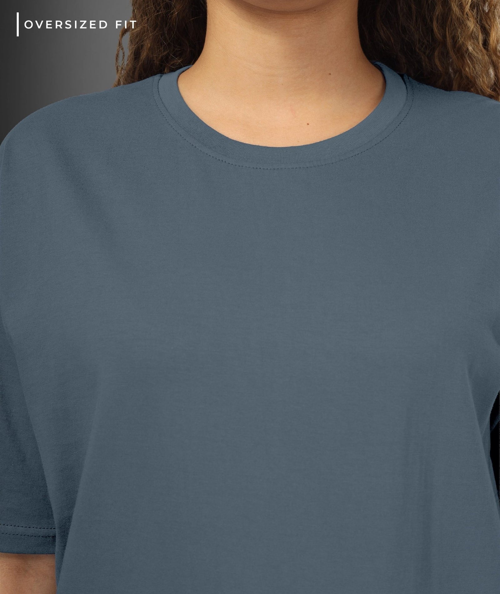 Womens Oversized Blue Tshirt