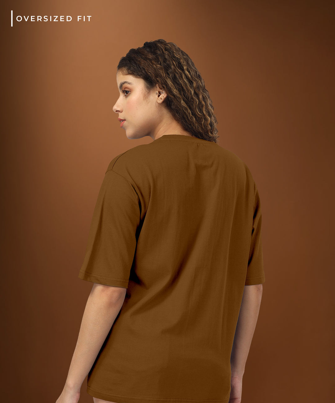 Womens Oversized Brown Tshirt