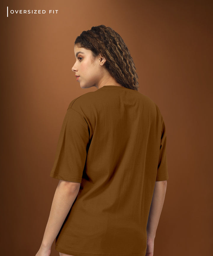 Womens Oversized Brown Tshirt