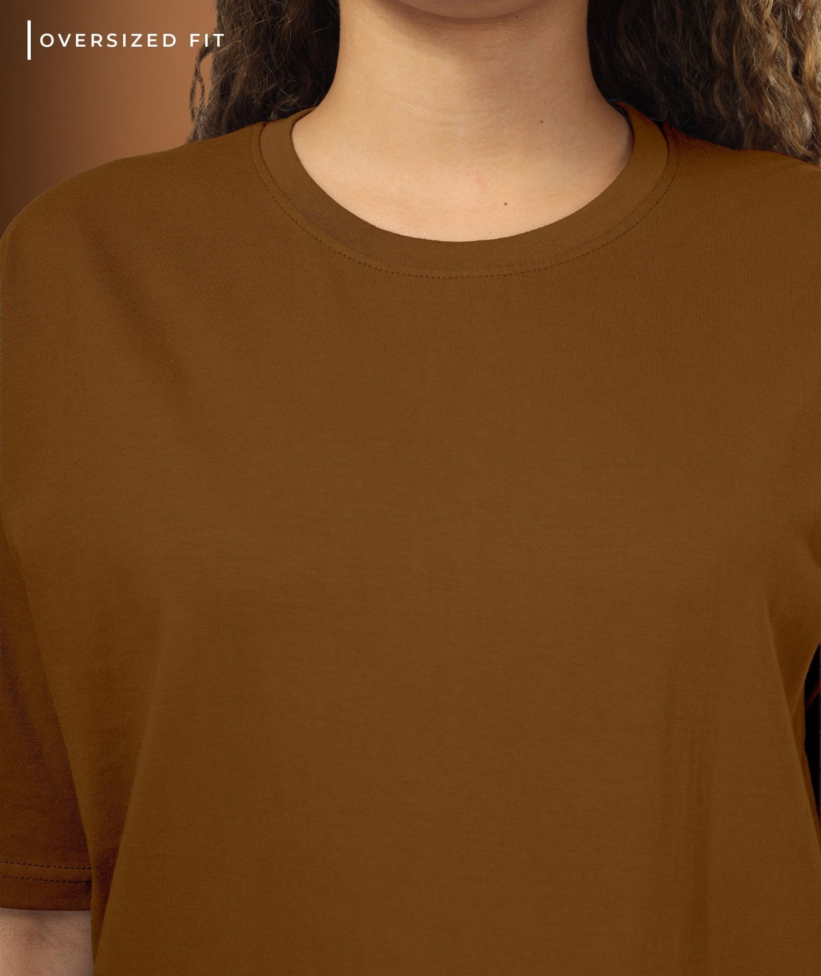 Womens Oversized Brown Tshirt