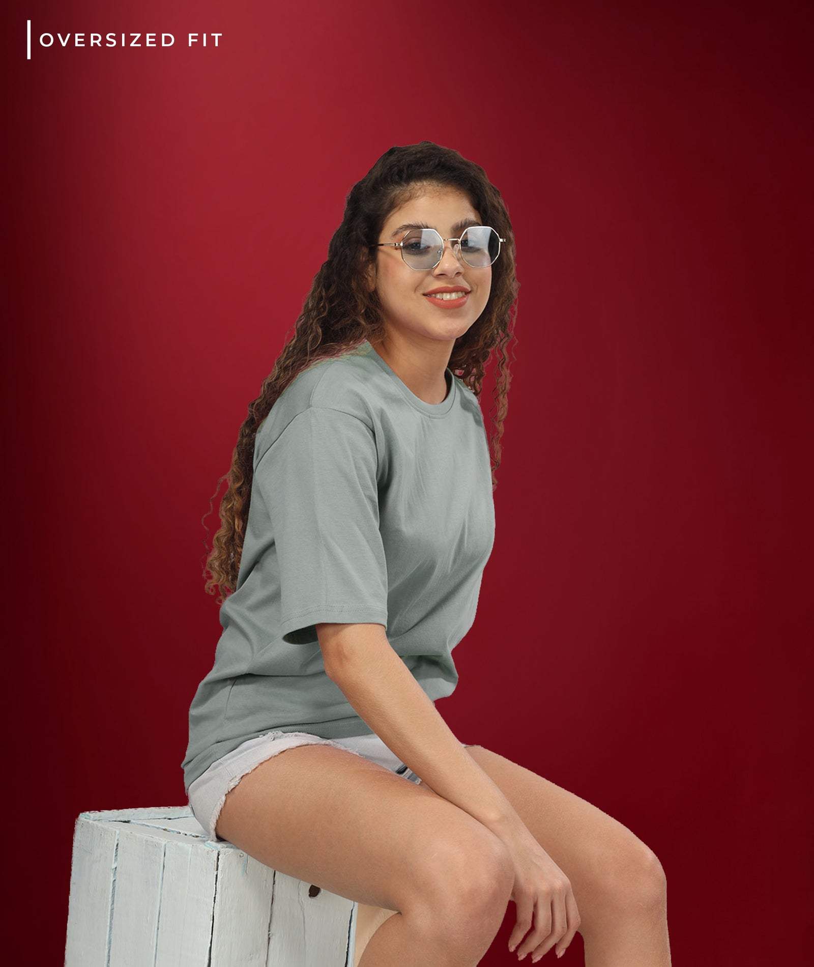Womens Oversized Grey Tshirt