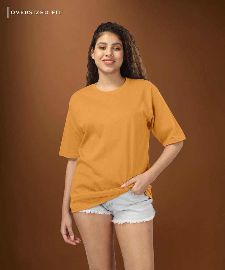Womens Oversized Yellow Tshirt
