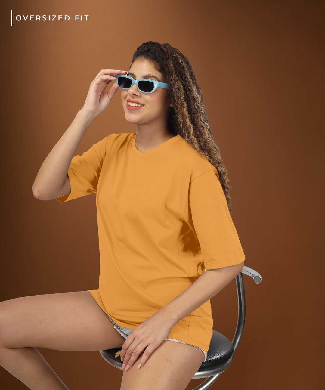 Womens Oversized Yellow Tshirt