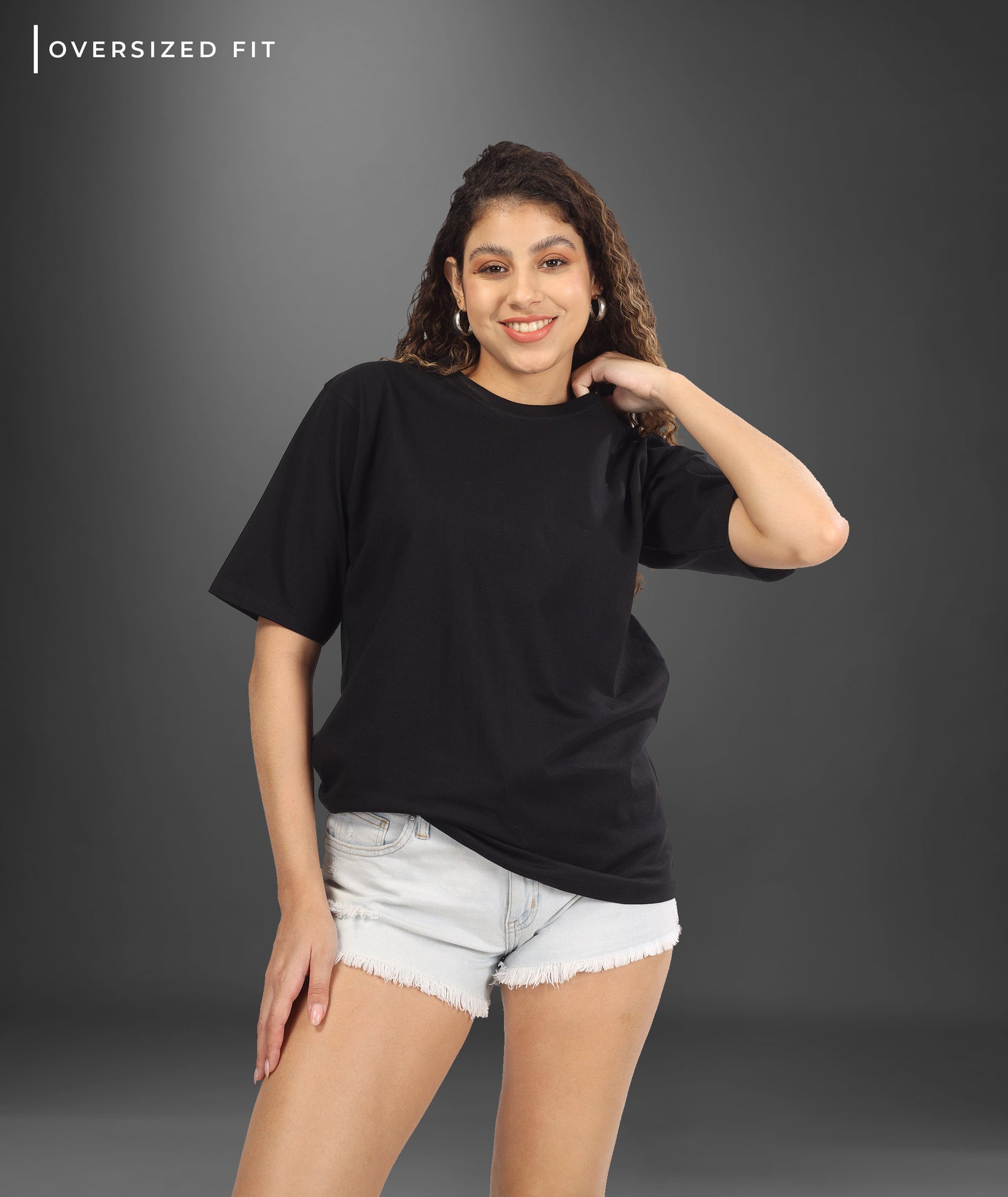 Womens Oversized Black Tshirt