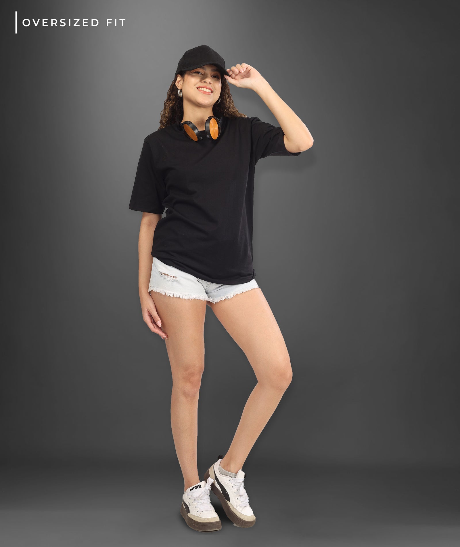 Womens Oversized Black Tshirt