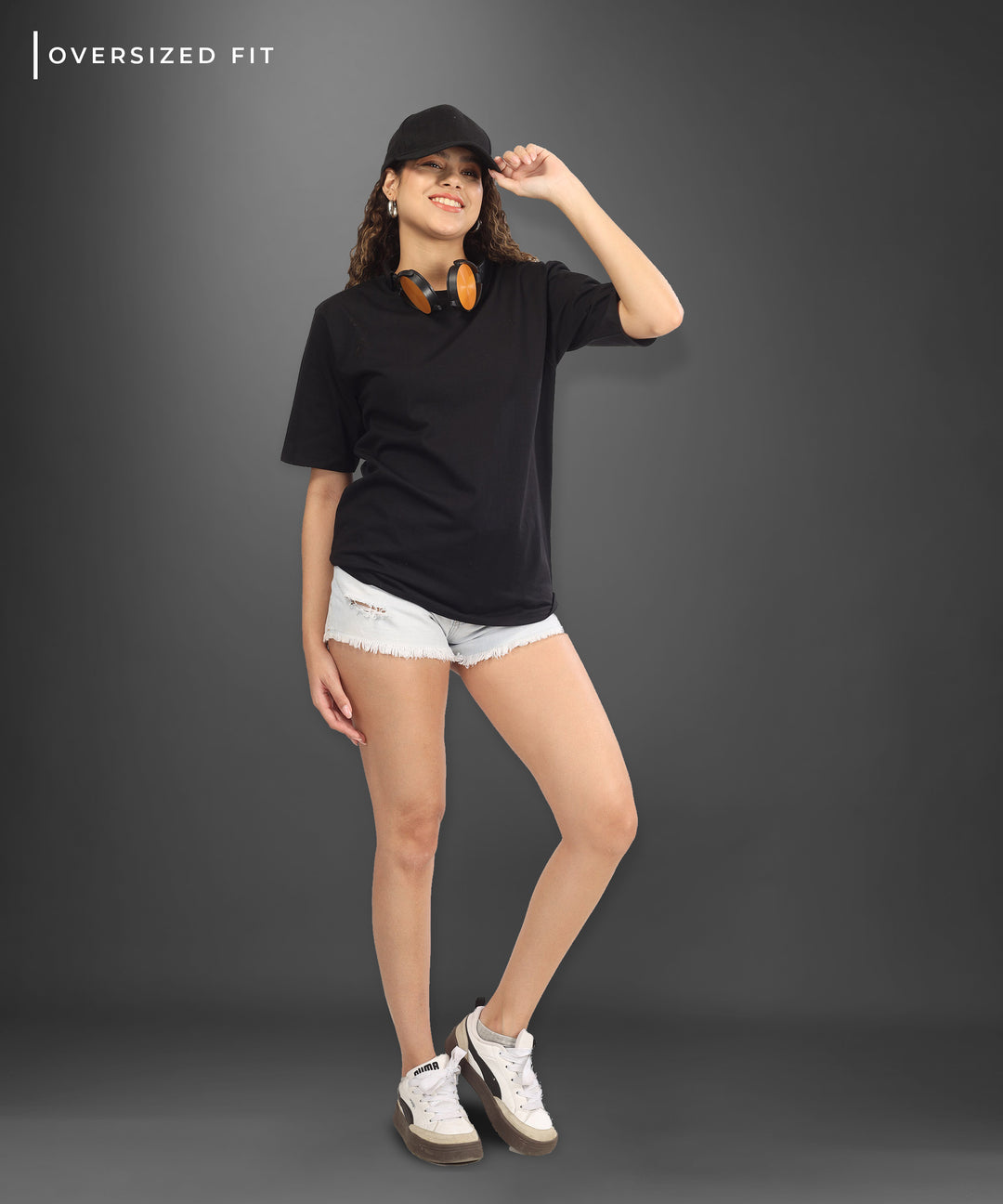 Womens Oversized Black Tshirt