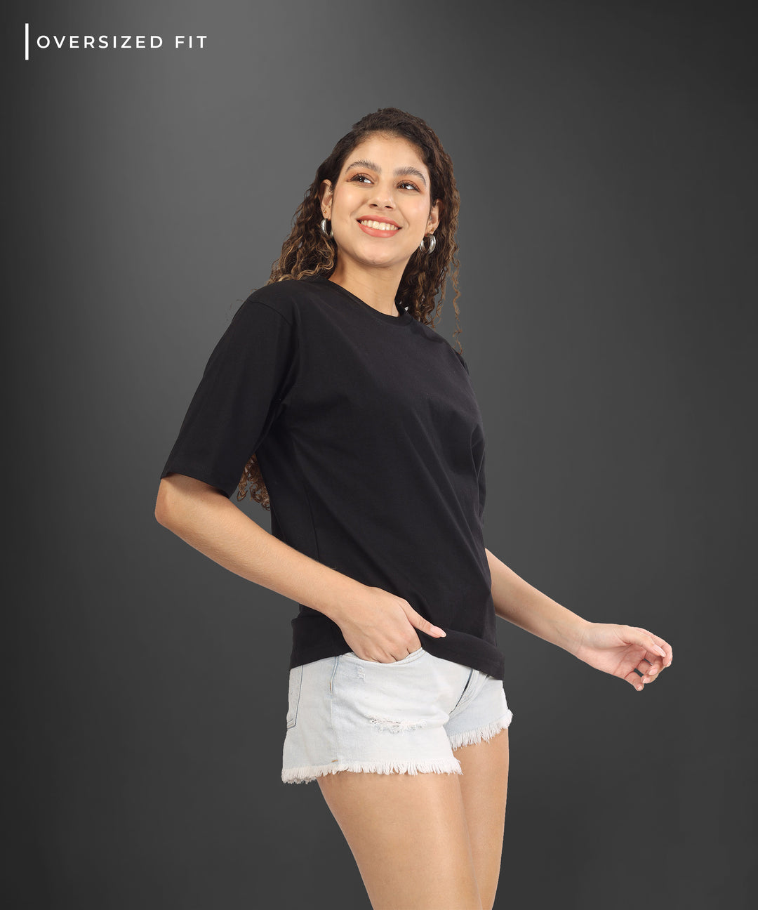 Womens Oversized Black Tshirt