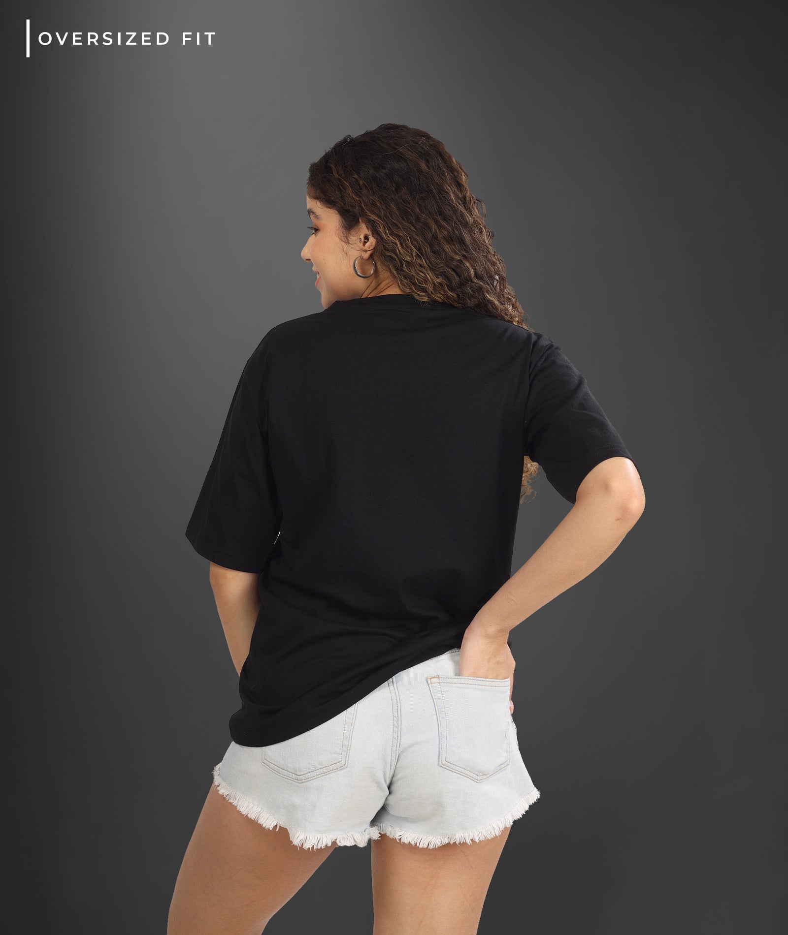 Womens Oversized Black Tshirt