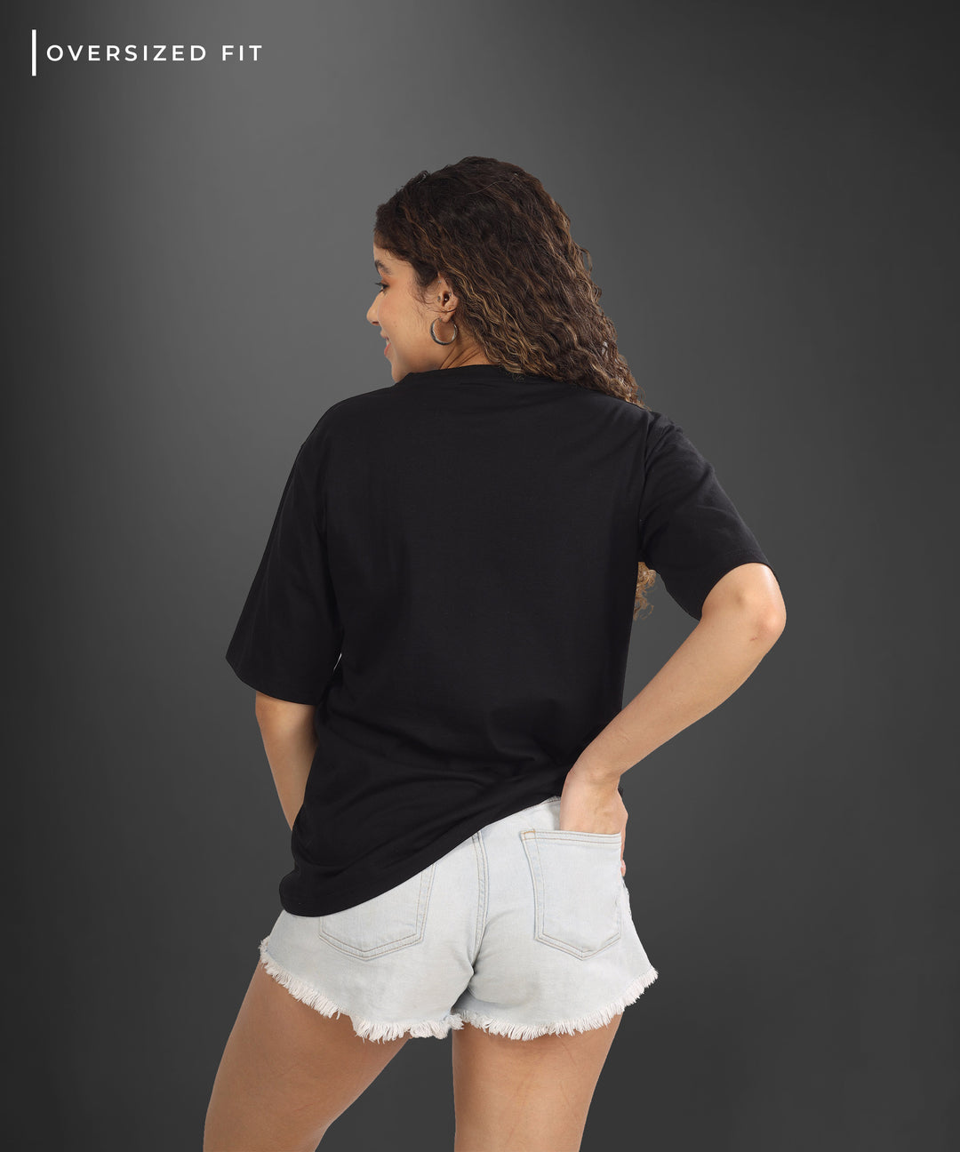 Womens Oversized Black Tshirt