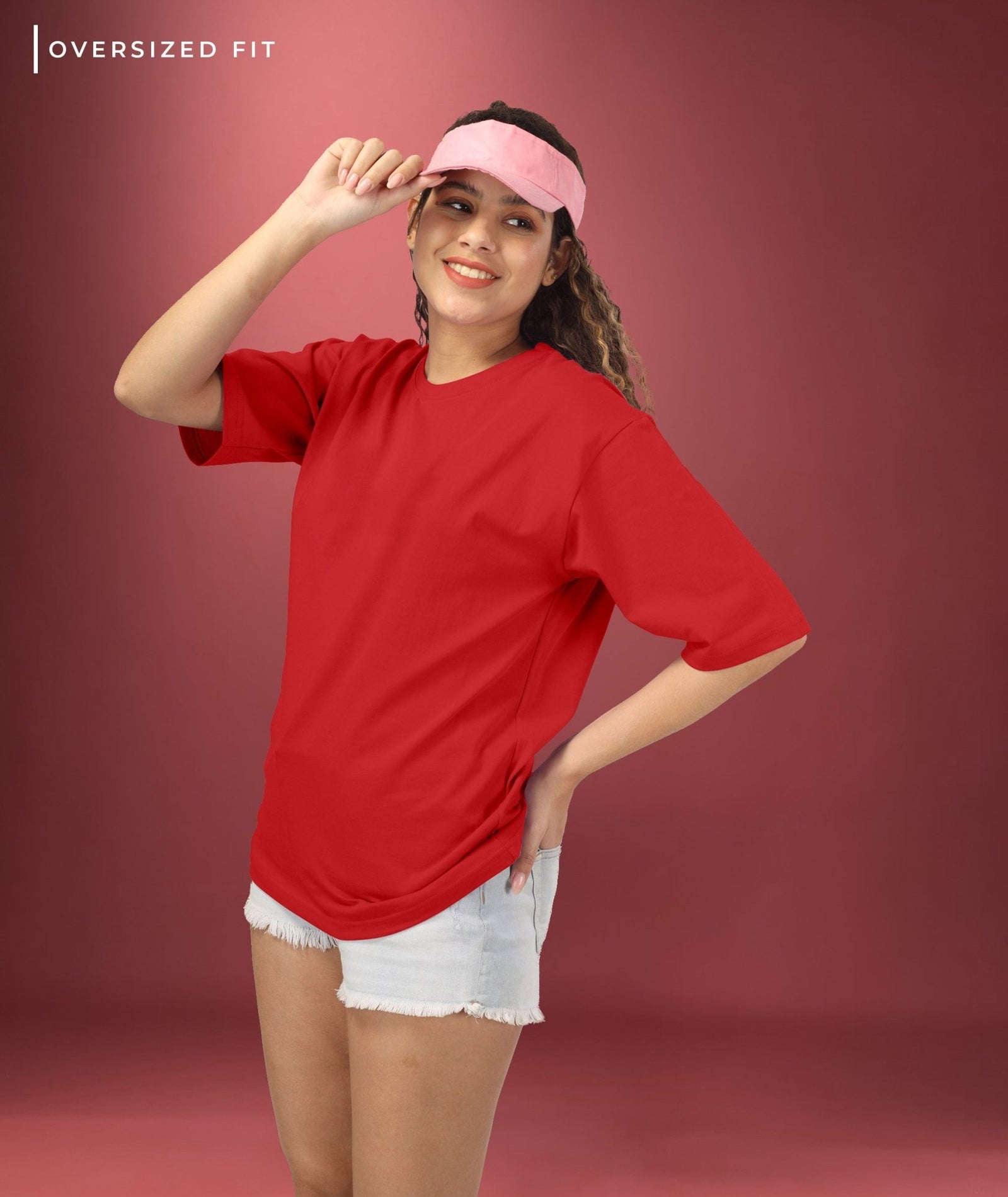 Womens Oversized Red Tshirt
