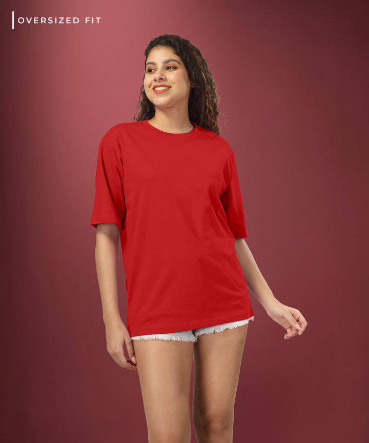 Womens Oversized Red Tshirt