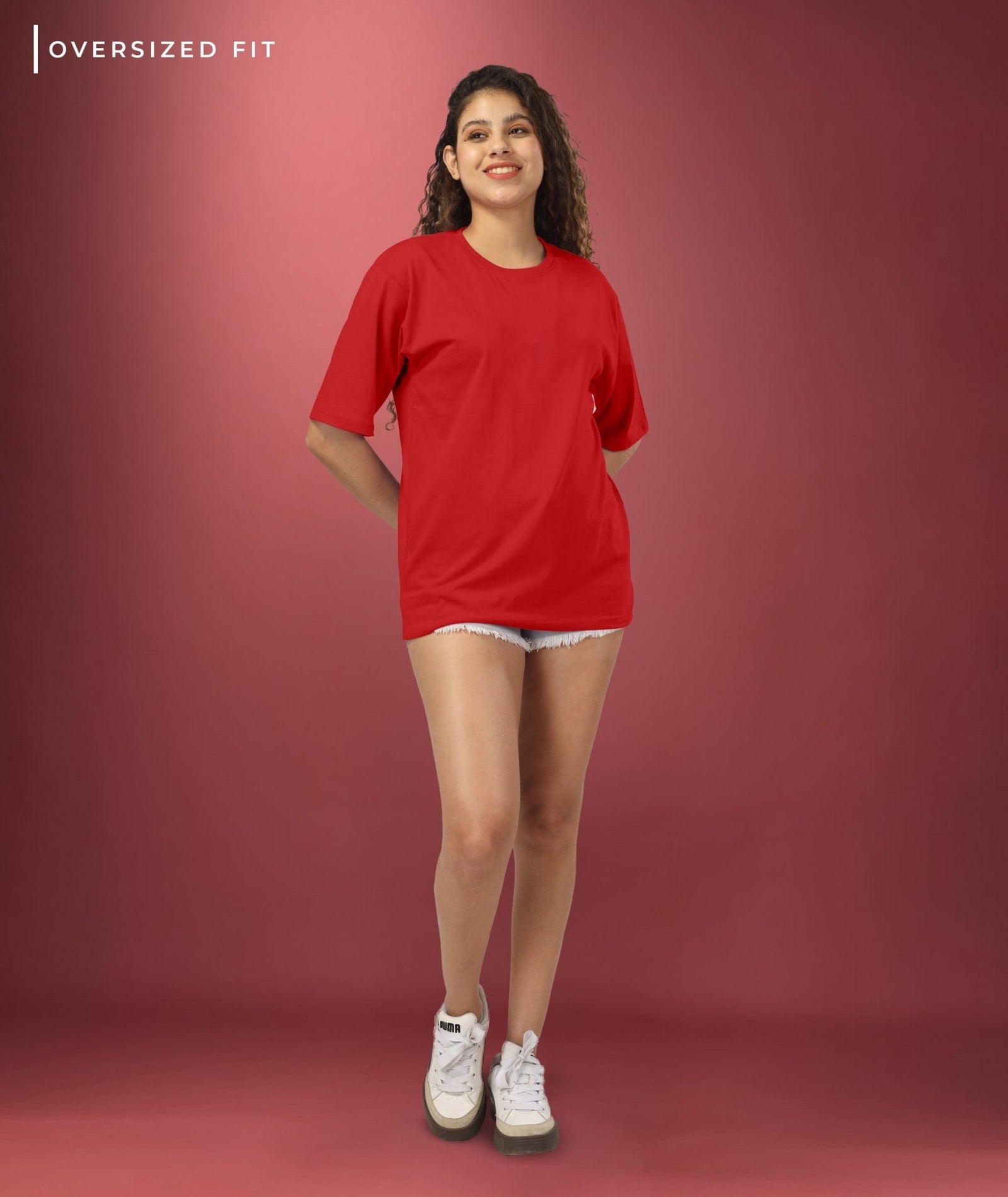Womens Oversized Red Tshirt