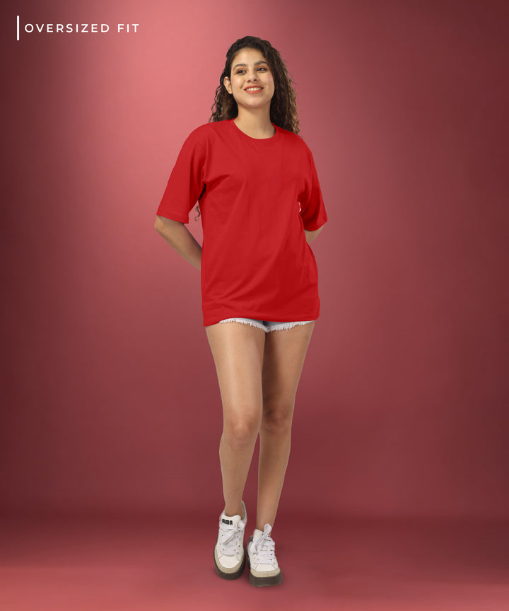 Womens Oversized Red Tshirt