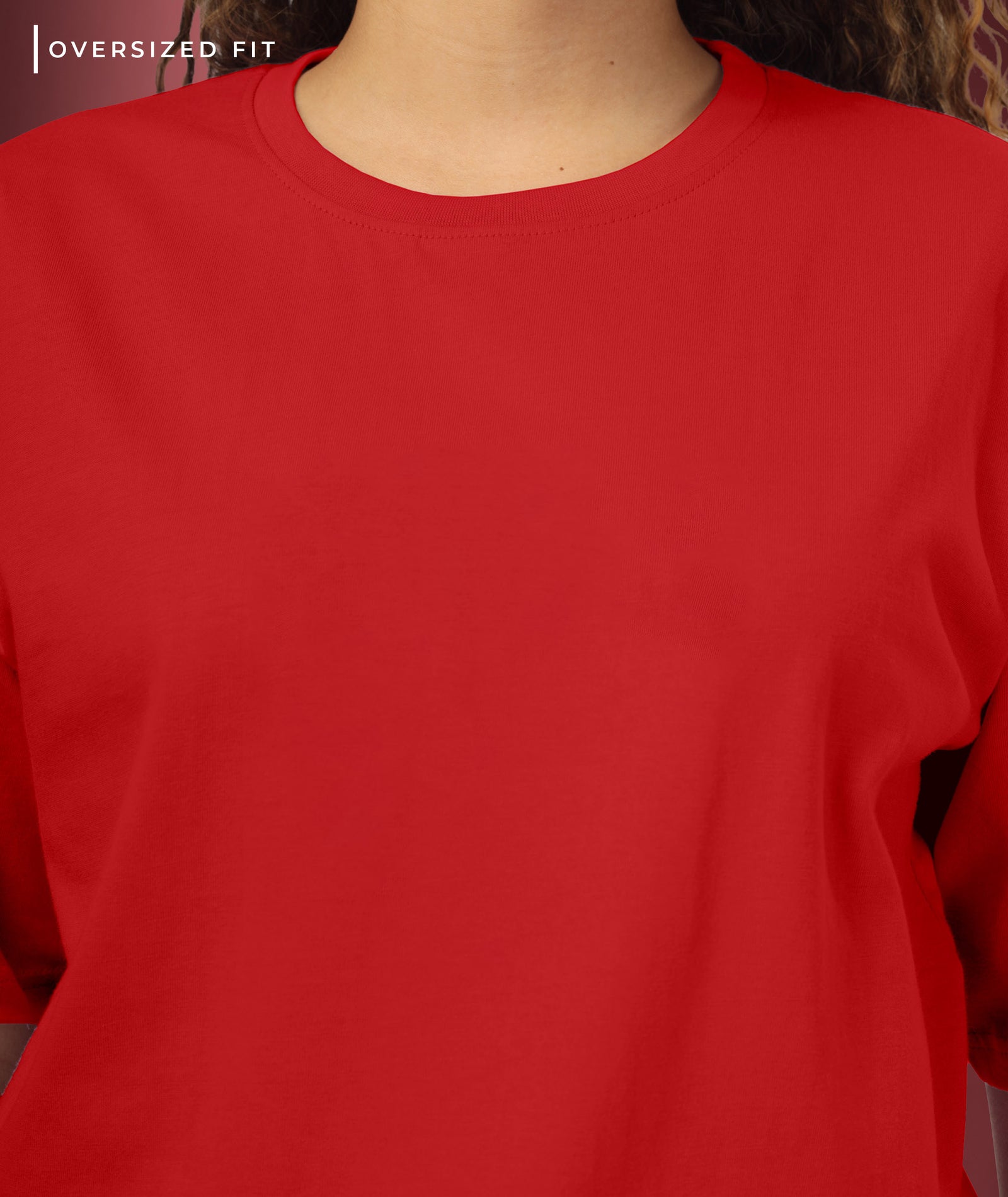 Womens Oversized Red Tshirt