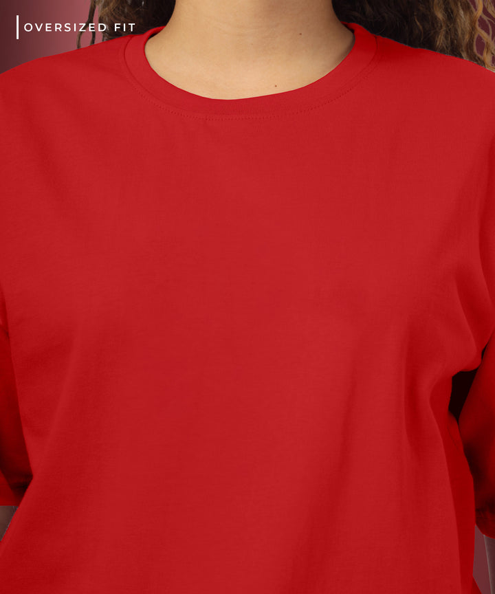 Womens Oversized Red Tshirt