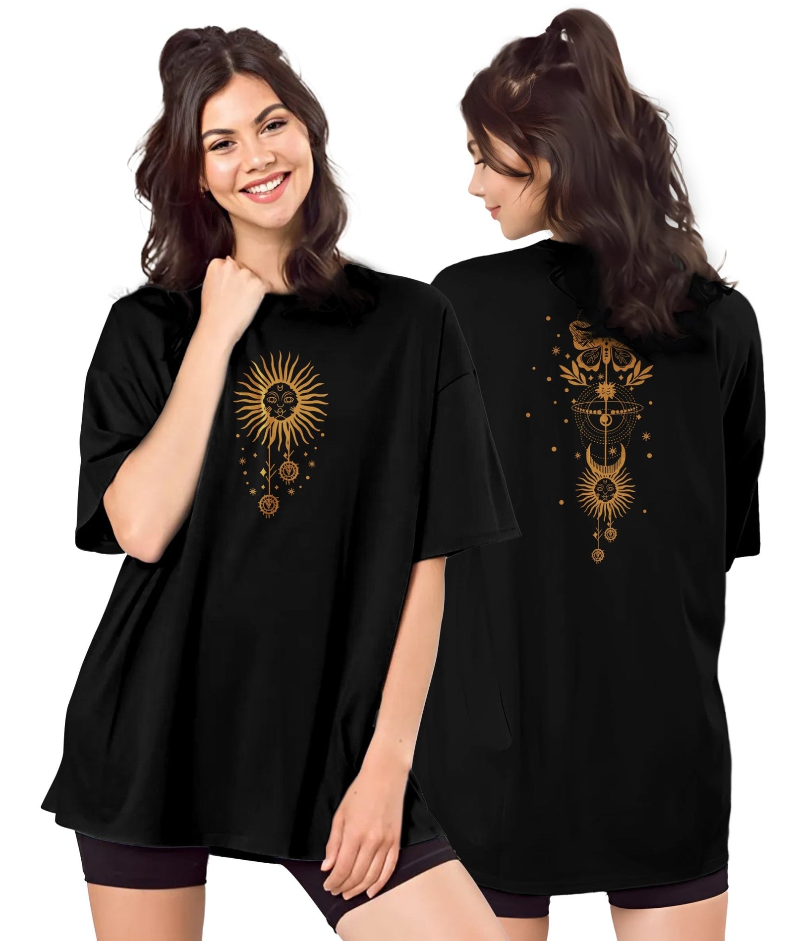 Black Womens Oversized Tshirt