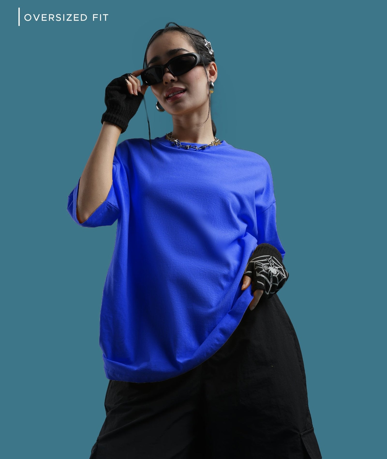 Womens Super Oversized Tshirt | Royal Blue