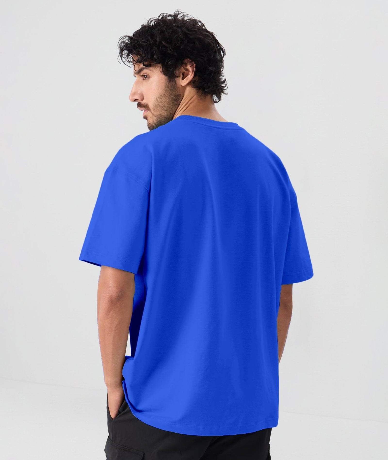 Men’s Solid Oversized T-Shirt | Royal Blue