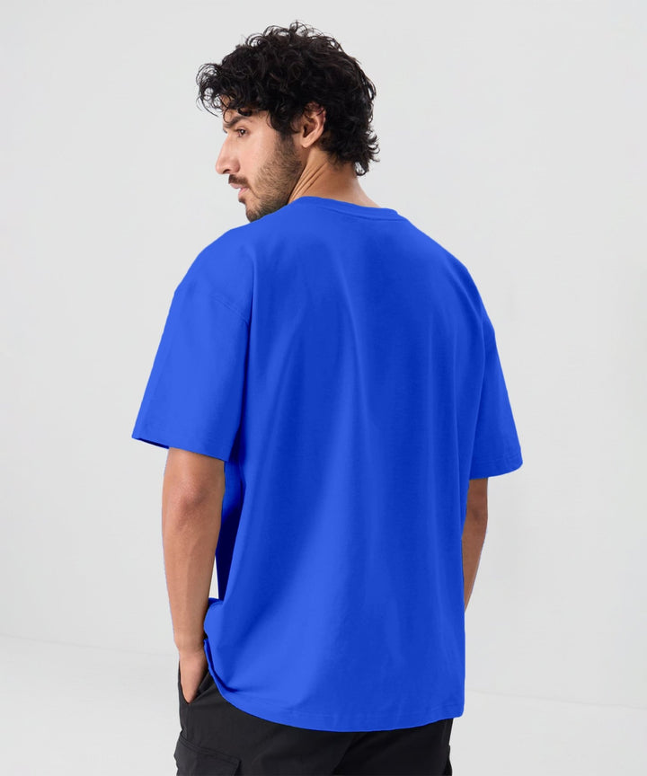 Men’s Solid Oversized T-Shirt | Royal Blue