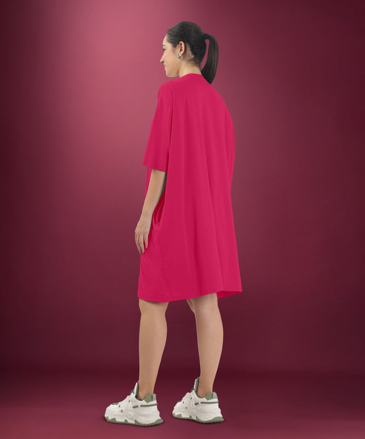 Womens Oversized Drop Shoulder T-Shirt with Side Pockets