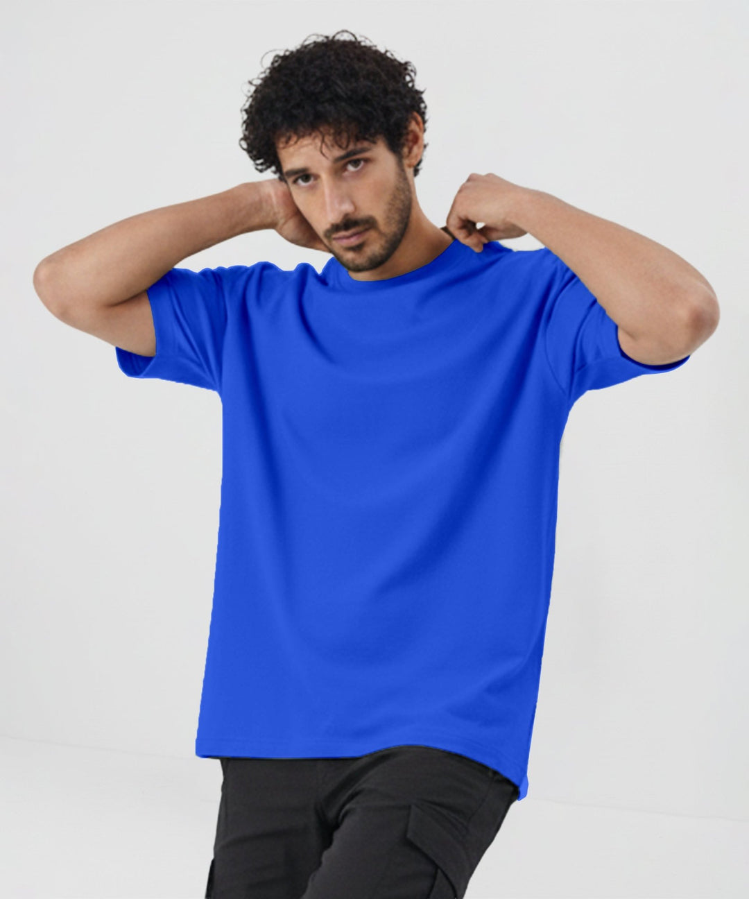 Men’s Solid Oversized T-Shirt | Royal Blue