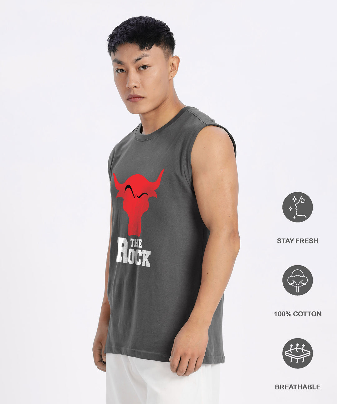 Grey Mens Relaxed Fit Tshirt
