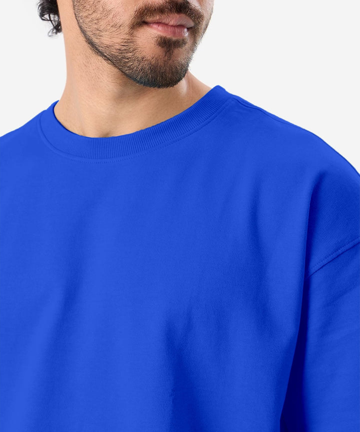 Men’s Solid Oversized T-Shirt | Royal Blue