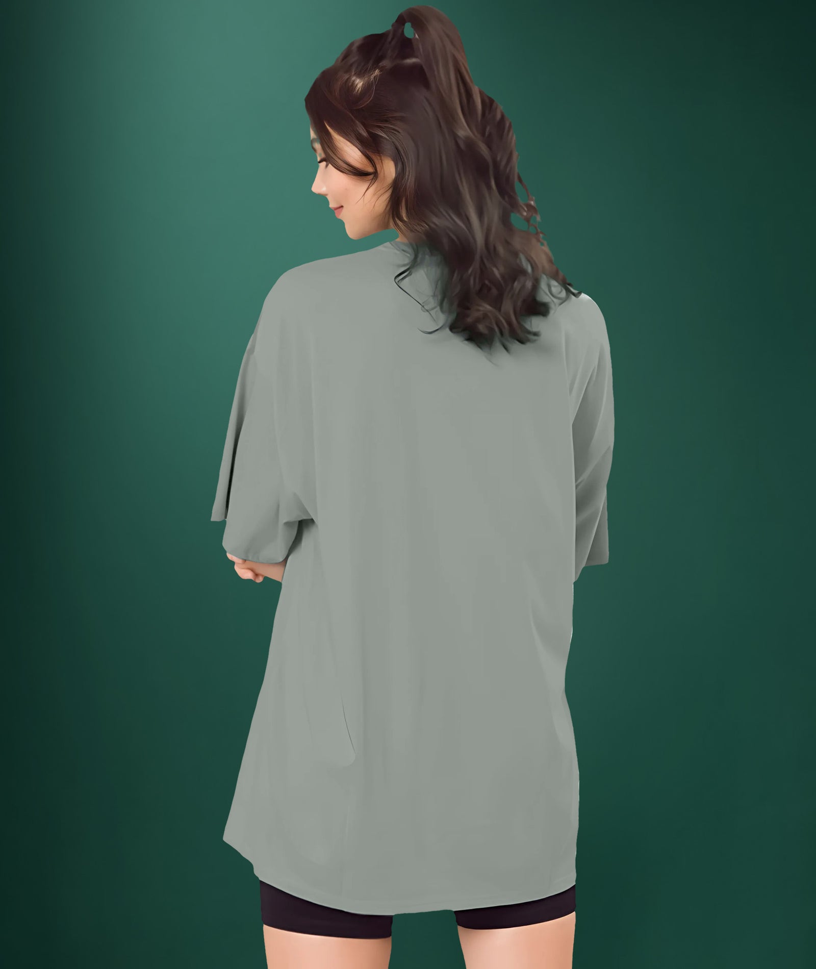 Light Grey Womens Oversized Tshirt