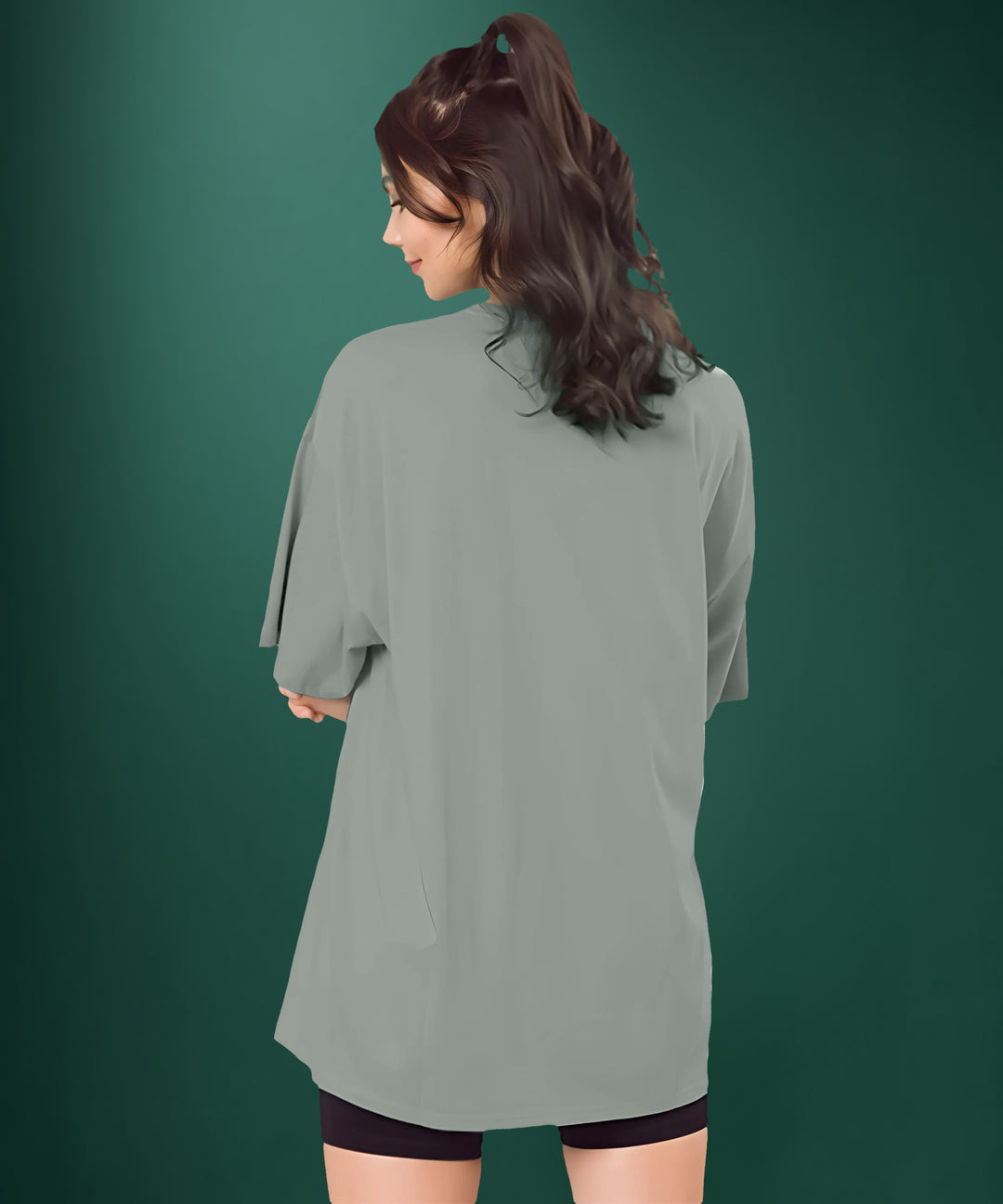 Light Grey Womens Oversized Tshirt