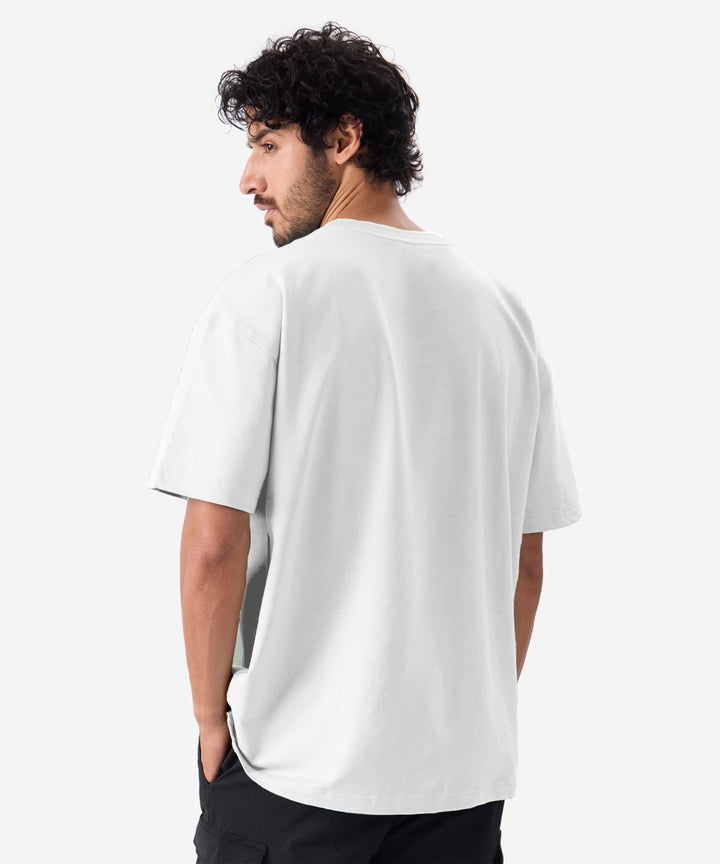 Men’s Solid Oversized T-Shirt | White