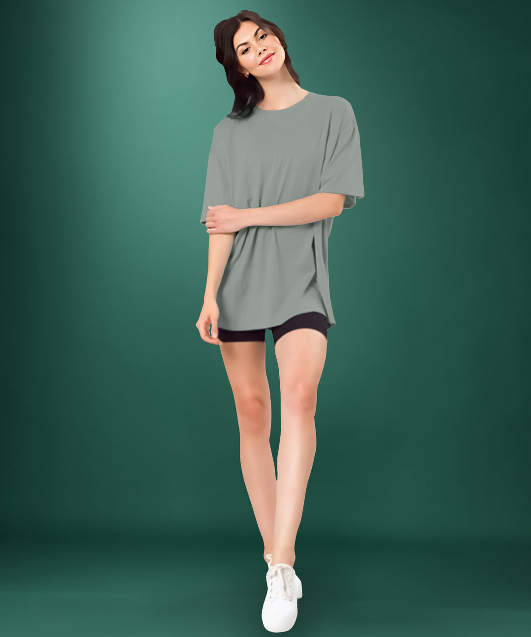 Light Grey Womens Oversized Tshirt