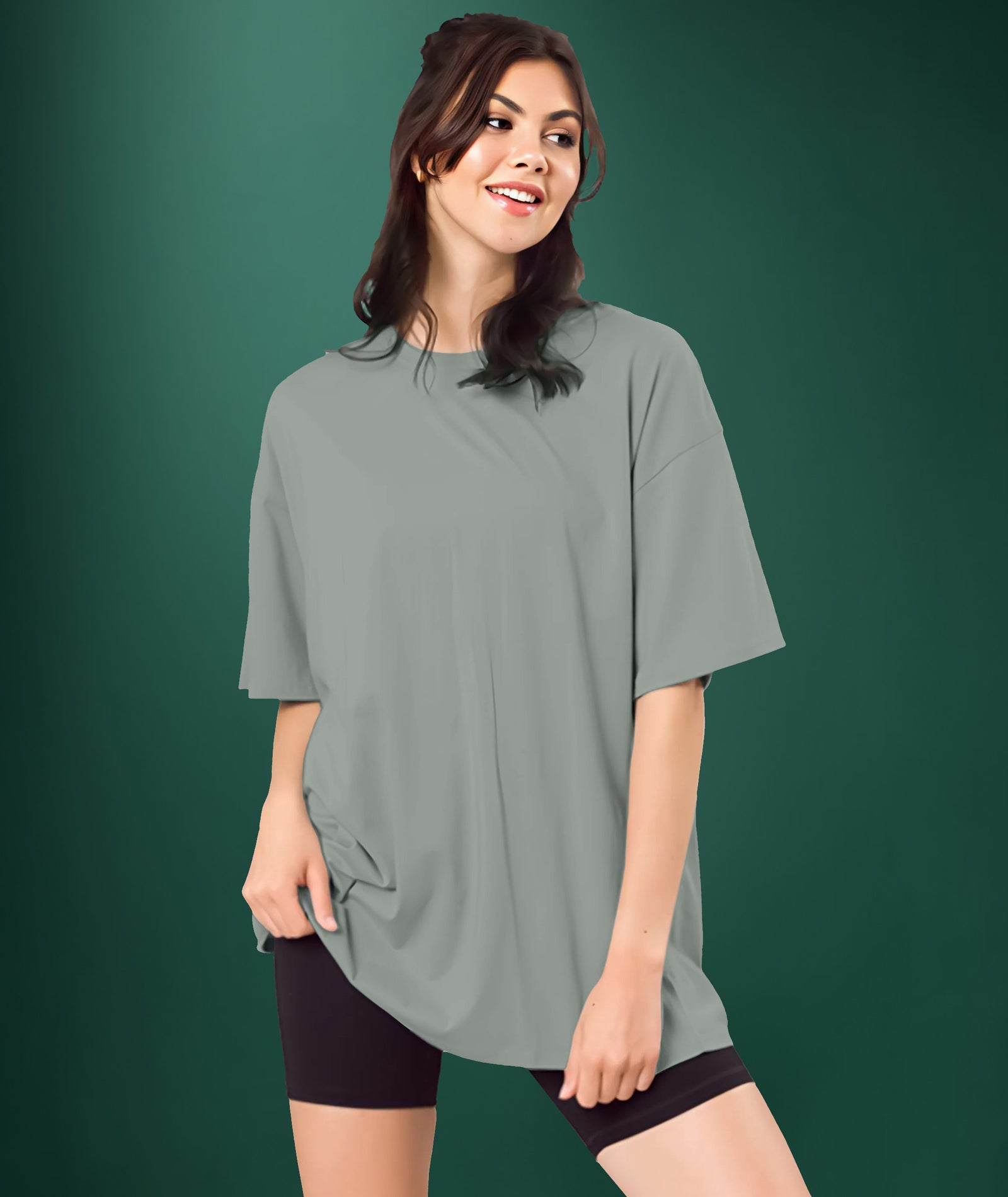 Light Grey Womens Oversized Tshirt