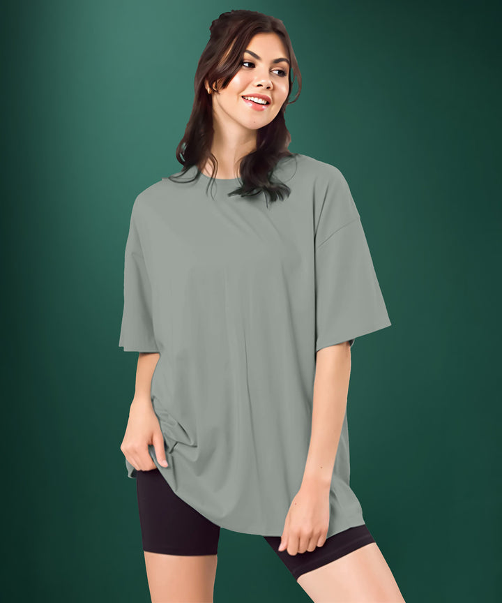 Light Grey Womens Oversized Tshirt