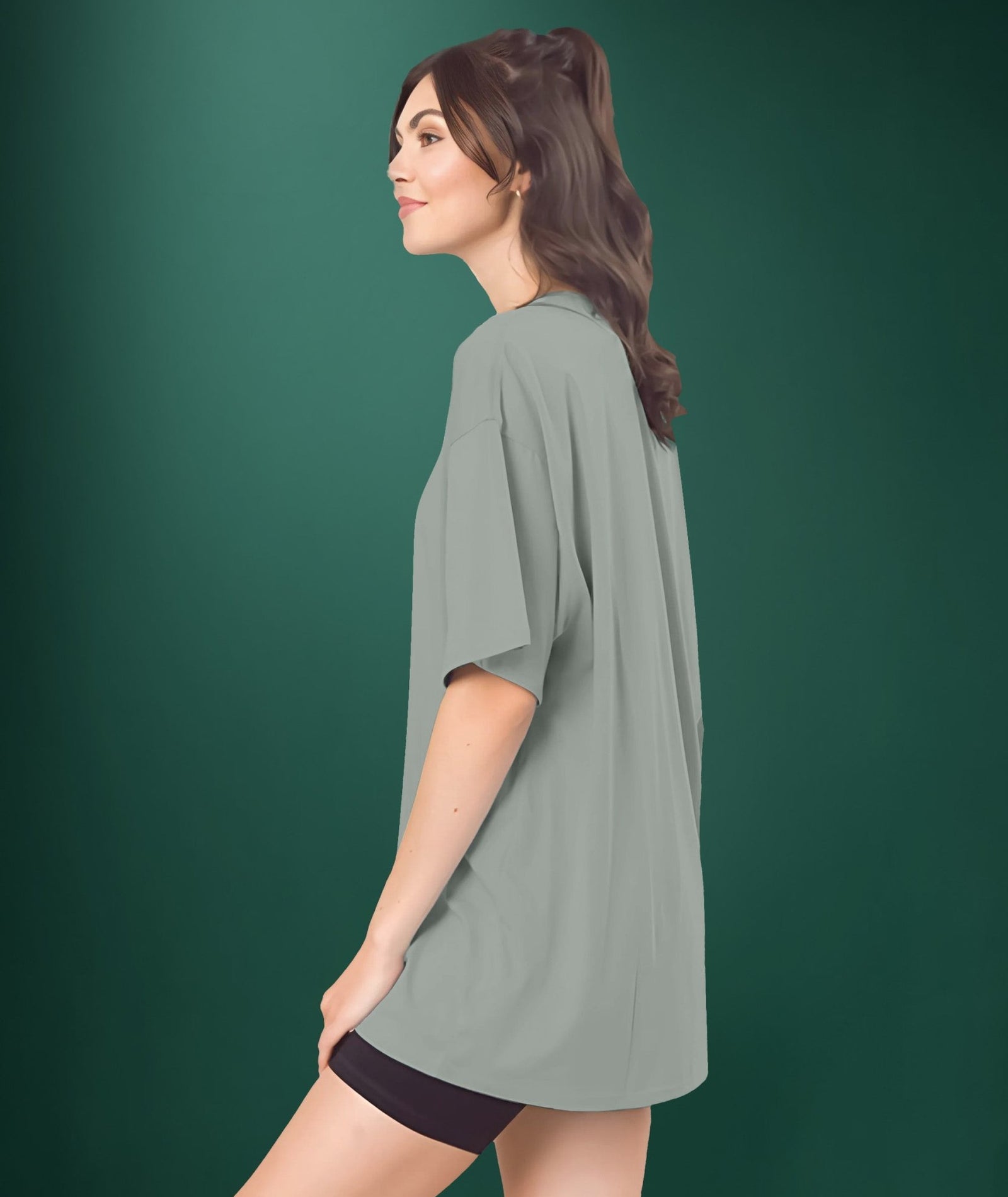 Light Grey Womens Oversized Tshirt