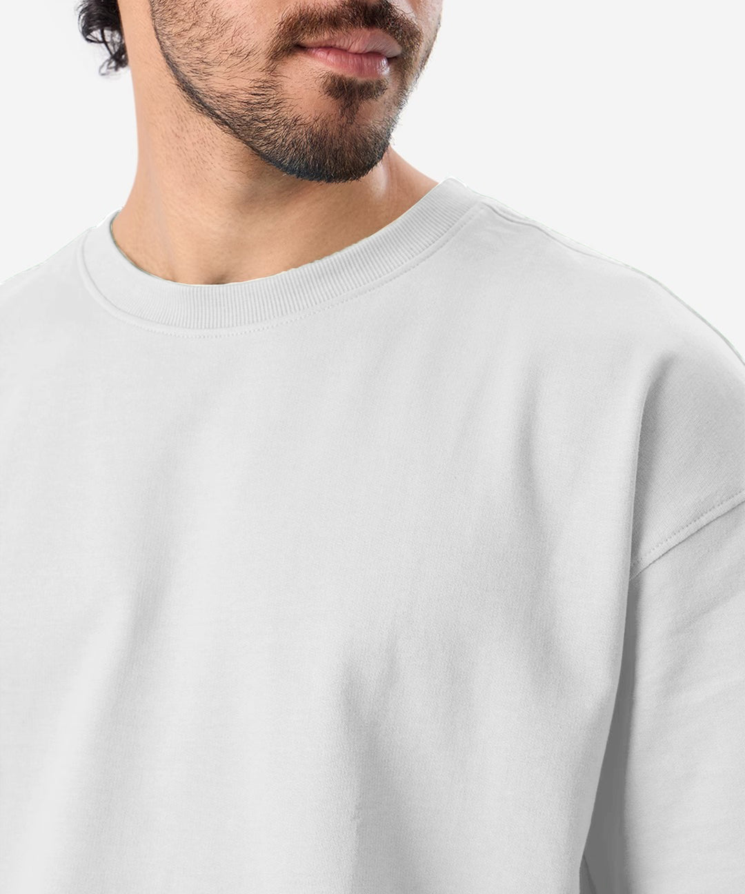 Men’s Solid Oversized T-Shirt | White