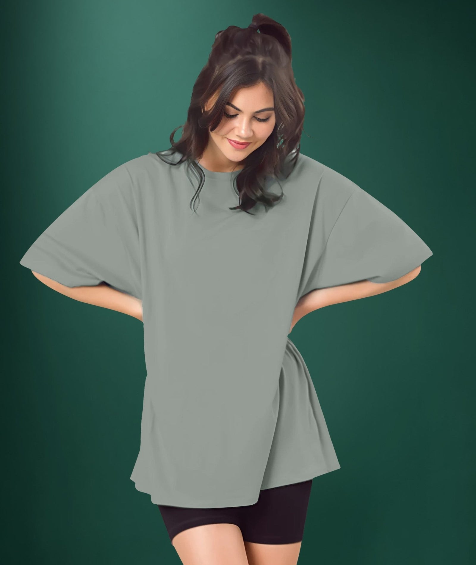 Light Grey Womens Oversized Tshirt