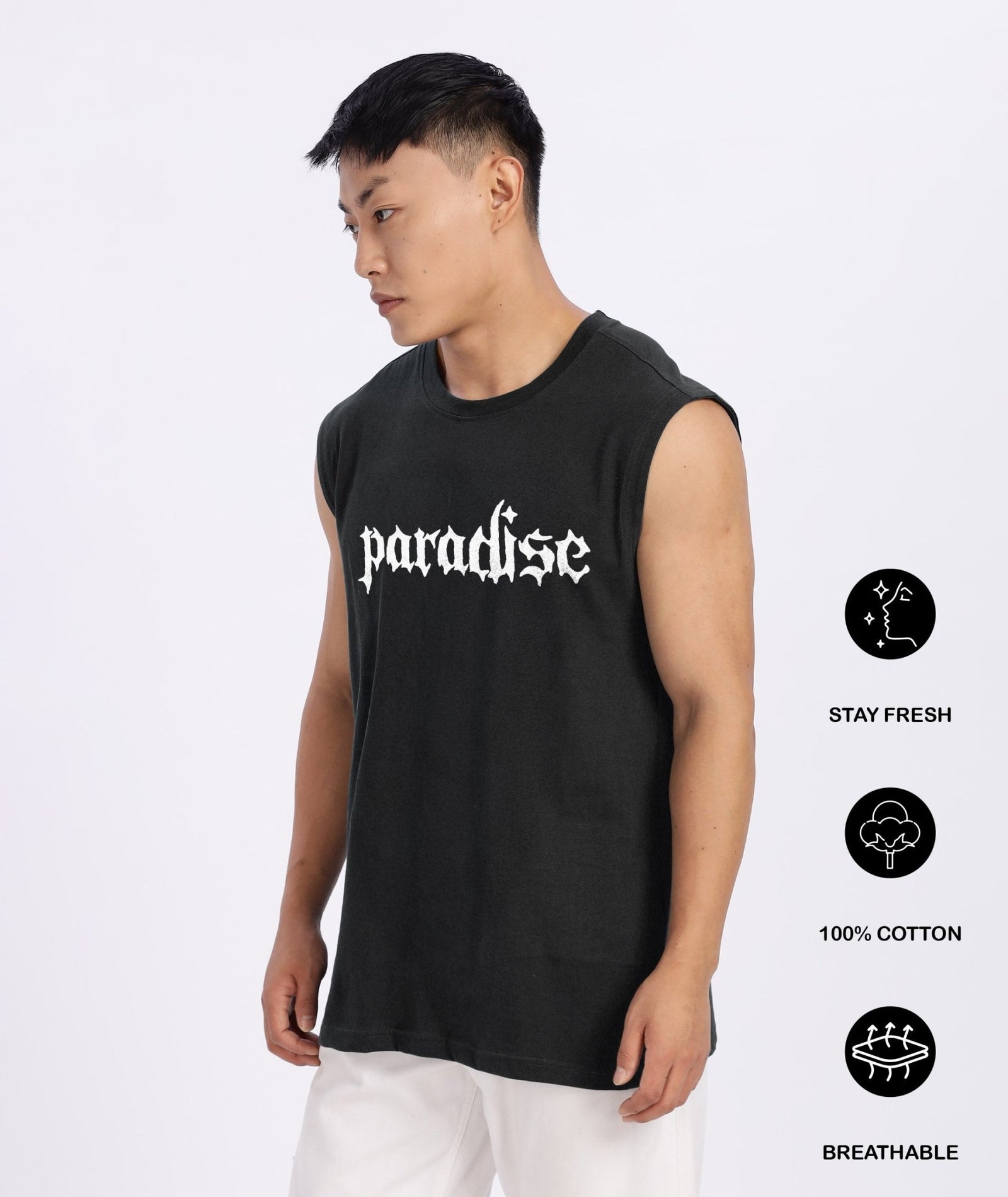 Black Mens Relaxed Fit Tank