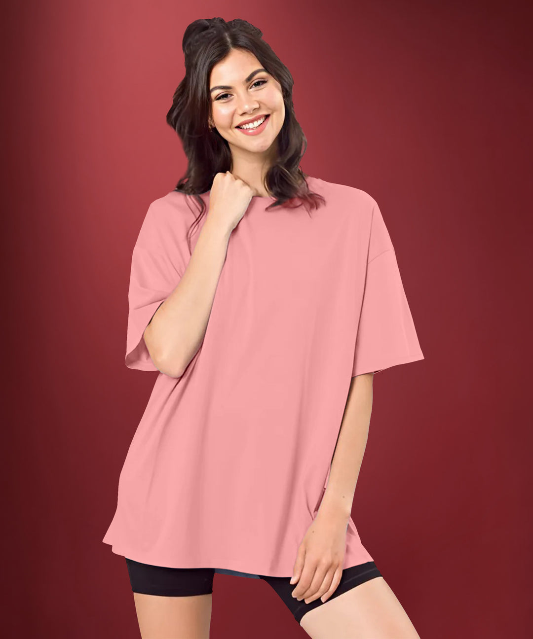 Dark Peach Womens Oversized Tshirt