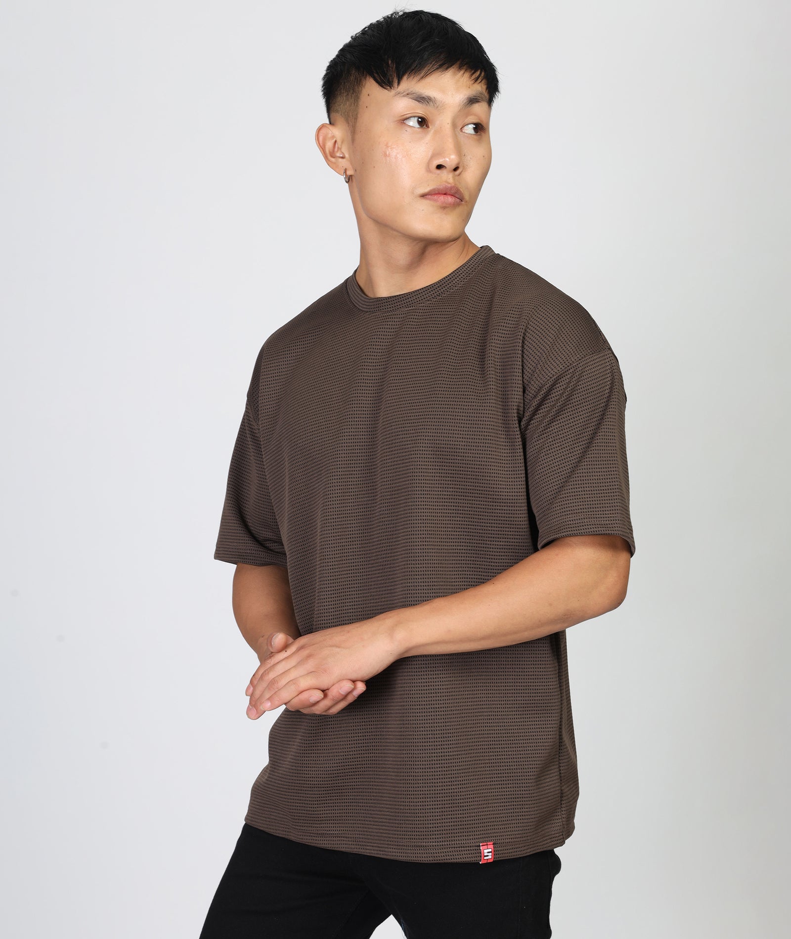 Men's Oversized Coffee Brown T-Shirt