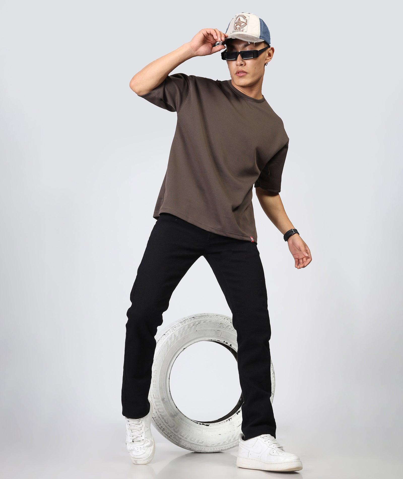 Men's Oversized Coffee Brown T-Shirt