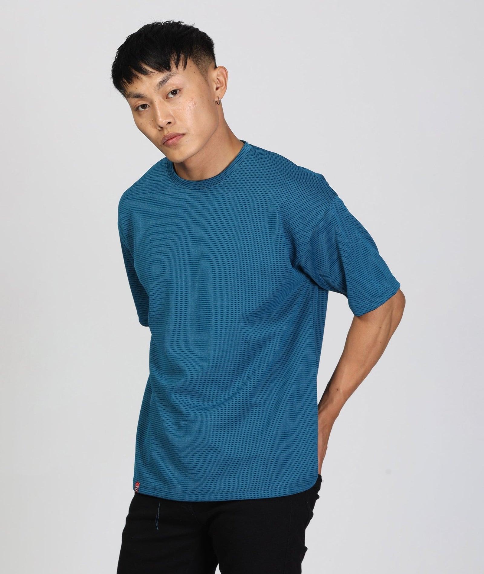 Men's Oversized Petrol Blue T-Shirt