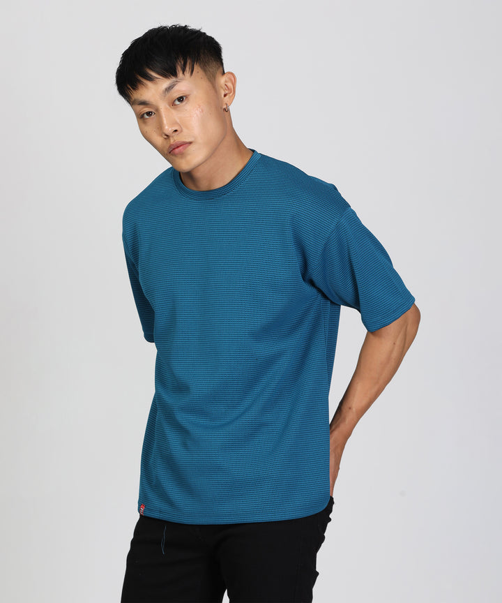 Men's Oversized Petrol Blue T-Shirt