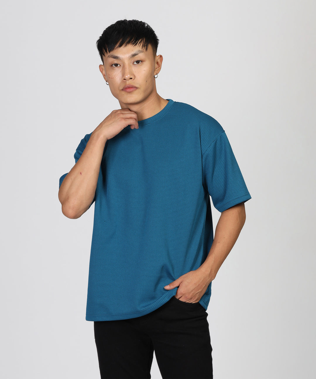 Men's Oversized Petrol Blue T-Shirt